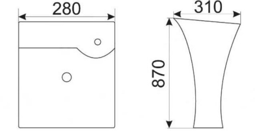 Умывальник CeramaLux M9012