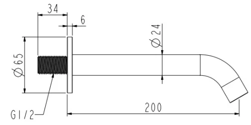 Излив настенный Nemo Round NM-8015BG brush gold