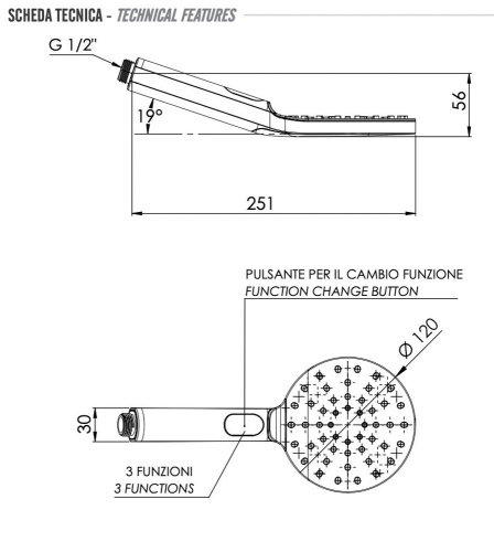 Ручной душ Remer 318MPX