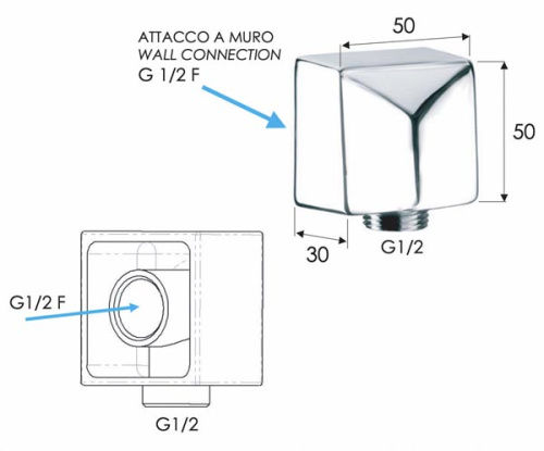 Шланговое подключение для душа Remer 309SBG, золото брашированное