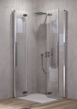 Душевой уголок Kolpa-San Polaris Fold Q 80 silver brill transparent 516090