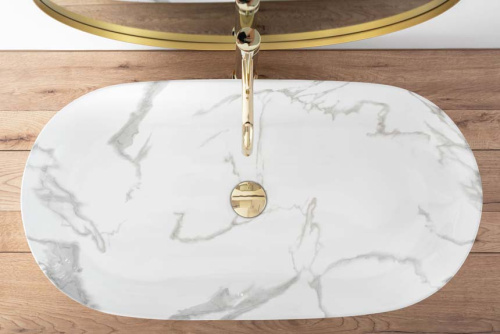 Умывальник Rea Cleo 81 Shinny Marmo U8403