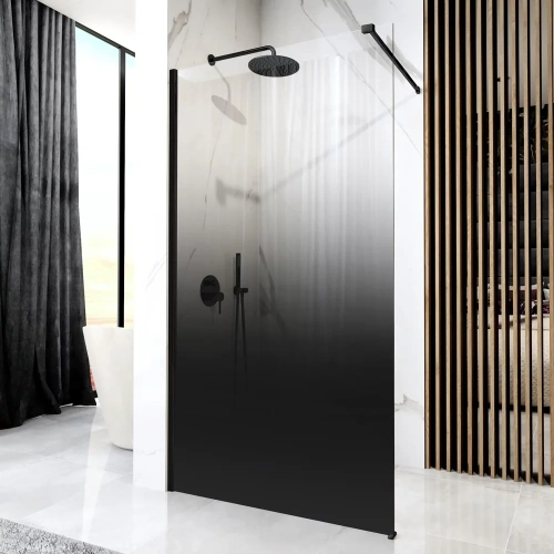 Душевая стенка Rea Aero Ombre Black 100x195 K2460