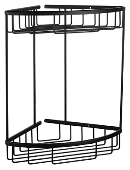 Полка двойная угловая решетка Vivi Felice F02 NERO OPACO