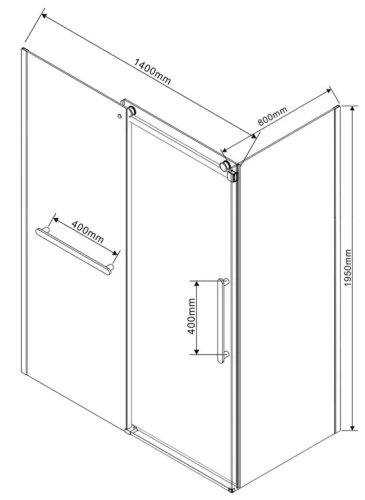 Душевой уголок Vincea Como Soft VSR-1CS8014CLB