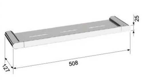 Полка 51 см Remer Lounge LN20BG, золото брашированное 