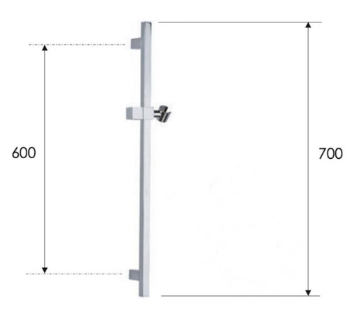 Душевая стойка 70 см Remer 317SBG, золото брашированное