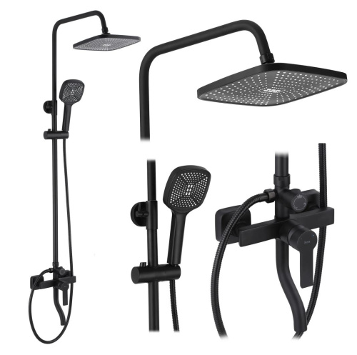 Душевая система Rea Argus black P2389