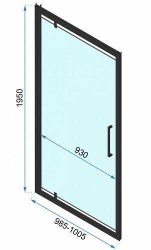 Душевая дверь Rea Rapid Swing black 100 K6410