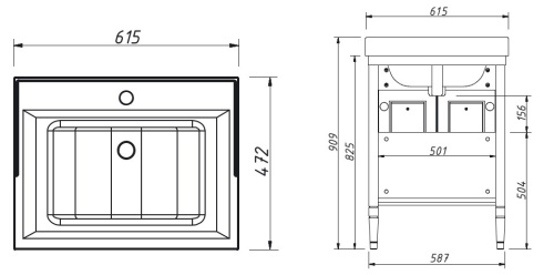 Тумба напольная Caprigo Albion 60 10310-B036
