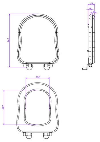 Сиденье для унитаза Caprigo Borgo KFe-BB-B136