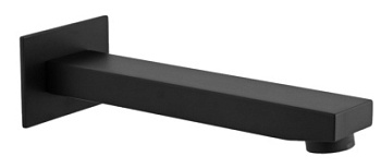 Излив настенный 18 см Remer Qubika 91QNO, черный матовый