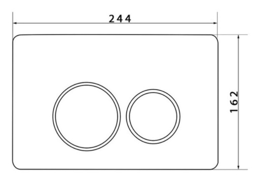 Кнопка для инсталляции Caprigo DEW Steel вороненая сталь DS001-GUN