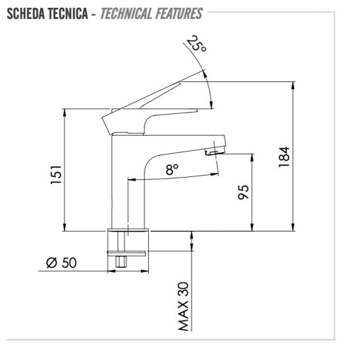 Смеситель для раковины Remer Winner W11