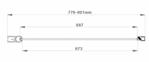 Душевая дверь Vincea Orta VPP-1O800CLB