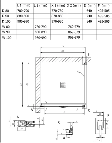 Душевая дверь Kolpa-San Polaris Fold D 100-L silver brill transparent 516190