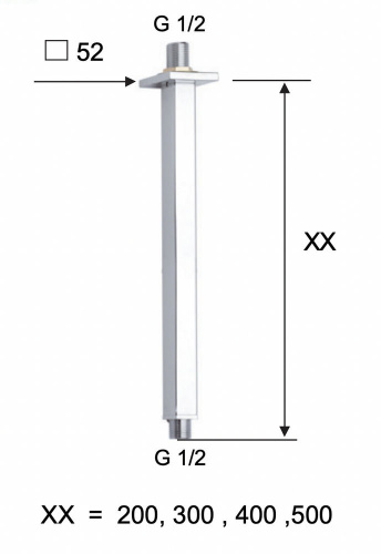 Кронштейн потолочный 40 см Remer 347S40