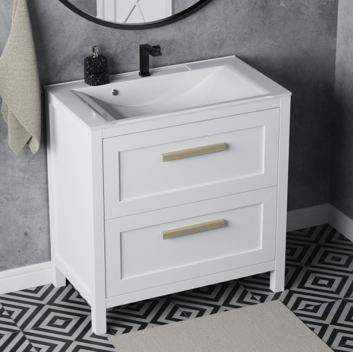 Тумба напольная Vela Фаворит массив 80Н (белый) под Milen TU69203