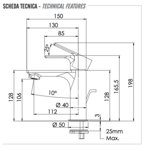 Смеситель для раковины Remer Energy EY10