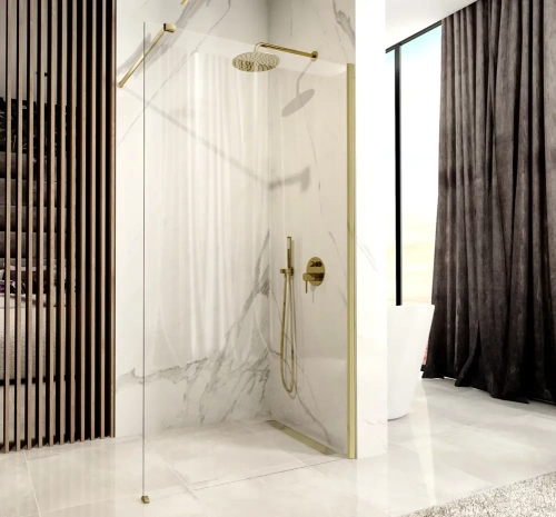 Душевая стенка Rea Aero gold matt 120x195 K4702