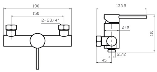 Смеситель для душа Ahti Polar circle PC305000