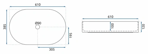 Умывальник Rea Nadia U1055