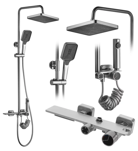 Душевая система Rea Helix nikiel matt P6622