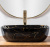 Умывальник Rea Belinda Black Marble Shiny U8907