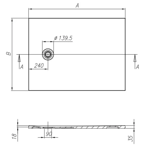 Душевой поддон Kolpa-san Hopp 140x100 white 575310