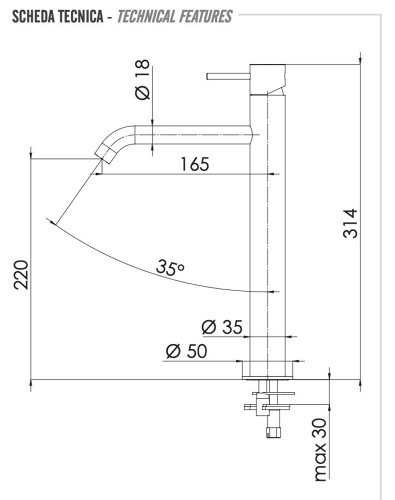 Смеситель для раковины Remer X Style X10LXLBG, золото брашированное