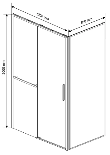 Душевой уголок Vincea Slim Soft VSR-1SS8012CLB