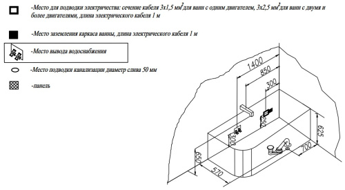 Ванна акриловая Kolpa-San Dream SP 170x75 L