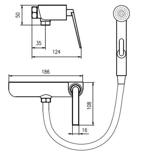 Гигиенический душ Ahti Lappi LP305017