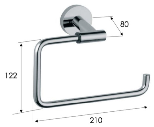 Полотенцедержатель Remer Guest GS44NPO, никель матовый брашированный