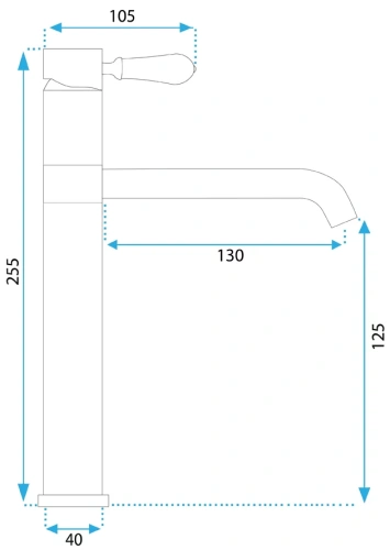 Смеситель для умывальника Rea Serra gold matt B1144