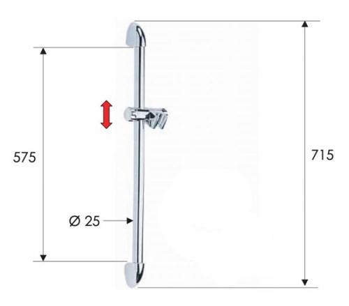 Душевая стойка 72 см Remer 311F