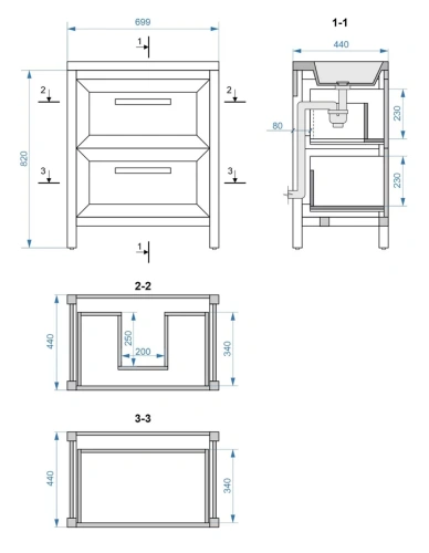 Тумба напольная Vela Фаворит массив 70Н (белый) TU67104