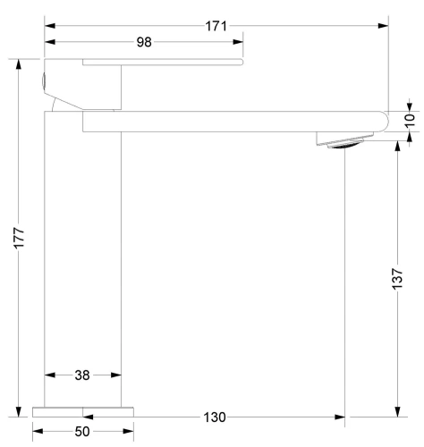 Смеситель для раковины Vincea Vogue VBF-2VS1GM