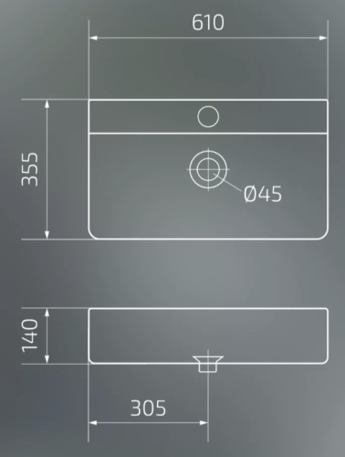 Умывальник Gid Gm1344