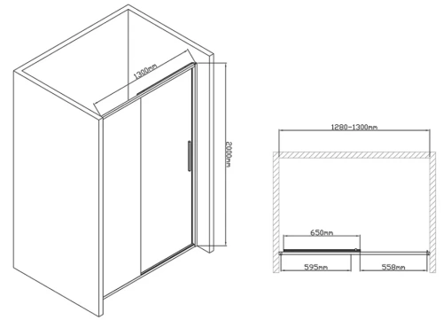 Душевая дверь Vincea Slim-U VDS-2SU130CL
