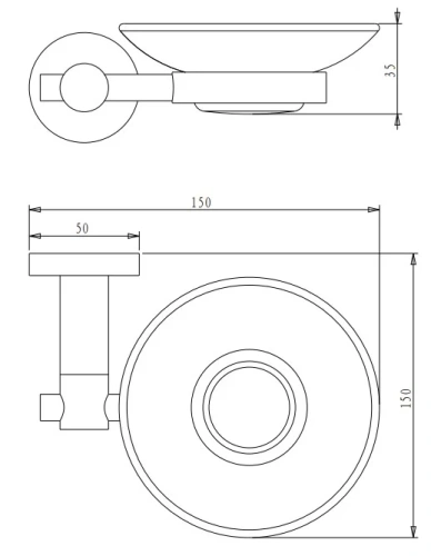 Мыльница подвесная Nemo NM-01031BN brush nickel