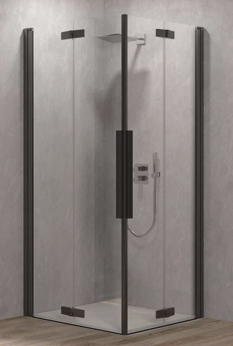 Душевой уголок Kolpa-San Polaris Fold Q 100 black transparent 516140