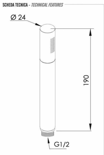 Ручной душ Remer 317MMNOX черный матовый