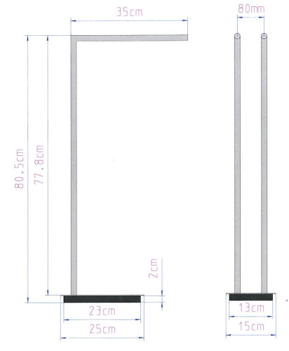 Полотенцедержатель напольный Decor Walther Straight 2 0504800
