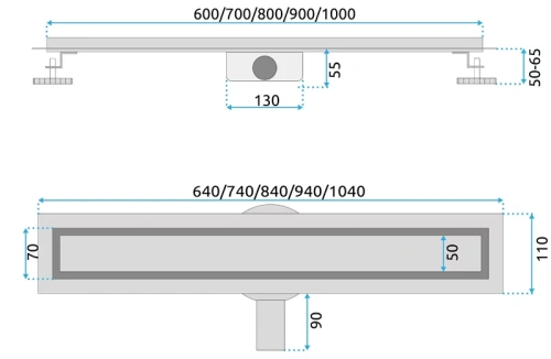 Душевой трап Rea Neox pro Copper Brush 700 G4801
