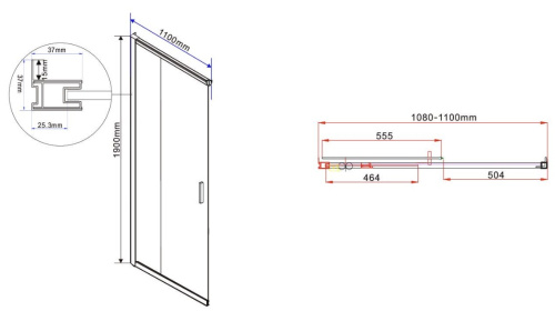 Душевой уголок Vincea Garda VSS-1G1112CLBN