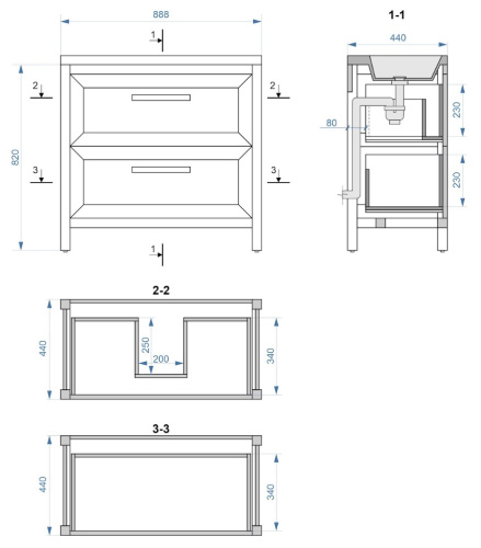 Тумба напольная Vela Фаворит массив 90Н (белый) под Milen TU69303