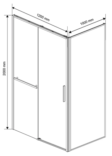 Душевой уголок Vincea Slim Soft VSR-1SS1012CLB