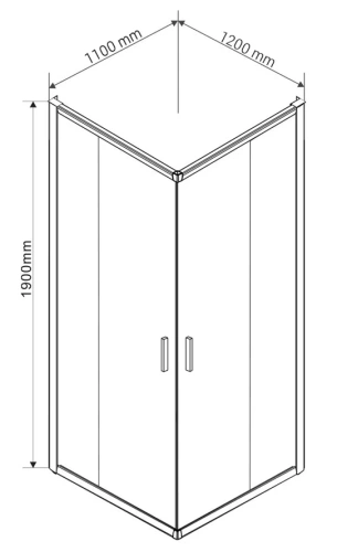 Душевой уголок Vincea Garda VSS-1G1112CLB