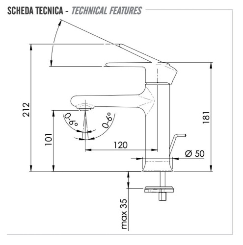 Смеситель для раковины Remer Vanity V10